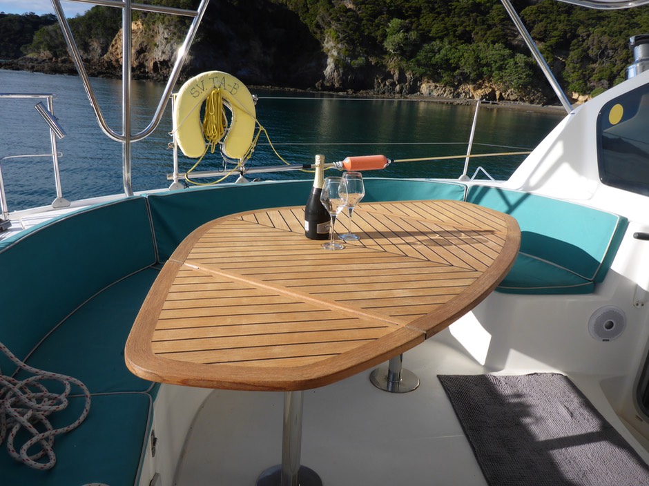 Teak cockpit table